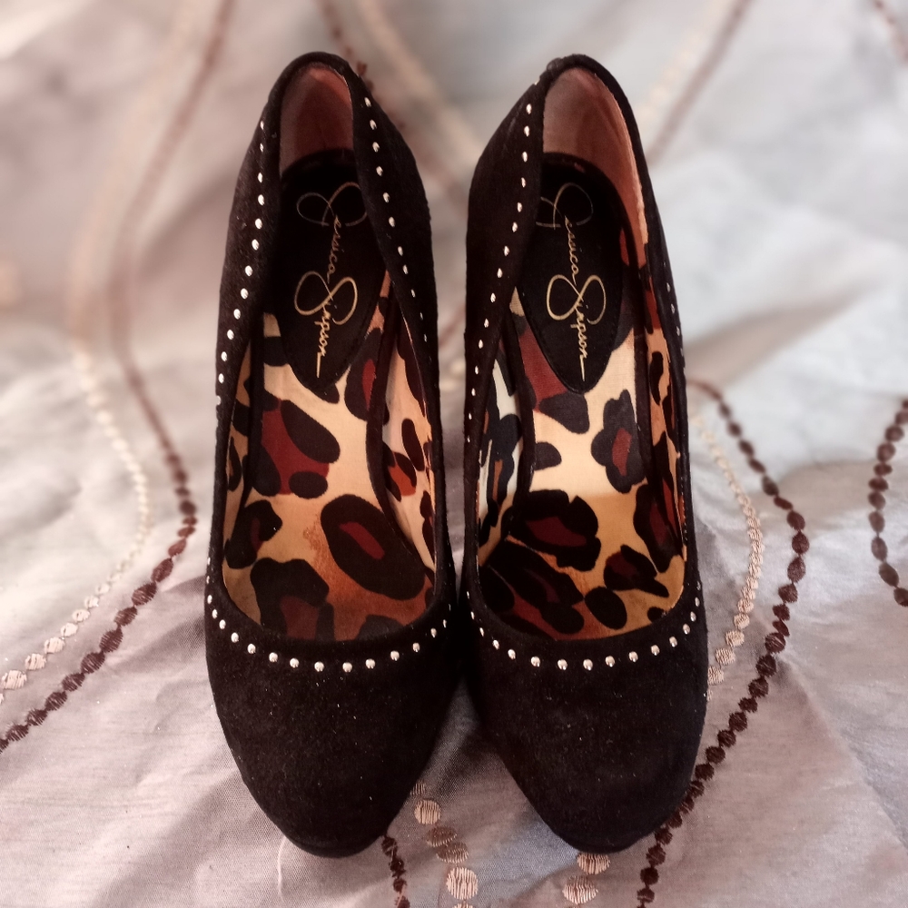 Jessica Simpson 3" platform shoes, black